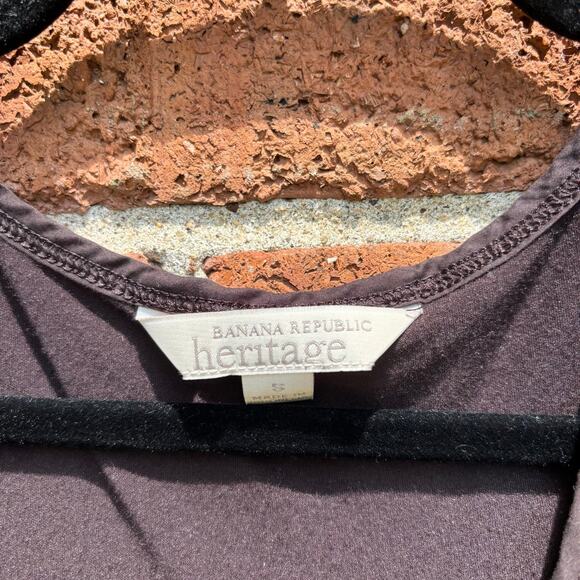 Banana Republic Heritage Stretch Brown Maxi Dress Size Small - Picture 6 of 12